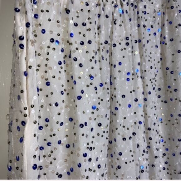 new with tags French Connection dress in a size 0 white and blue - Picture 4 of 6